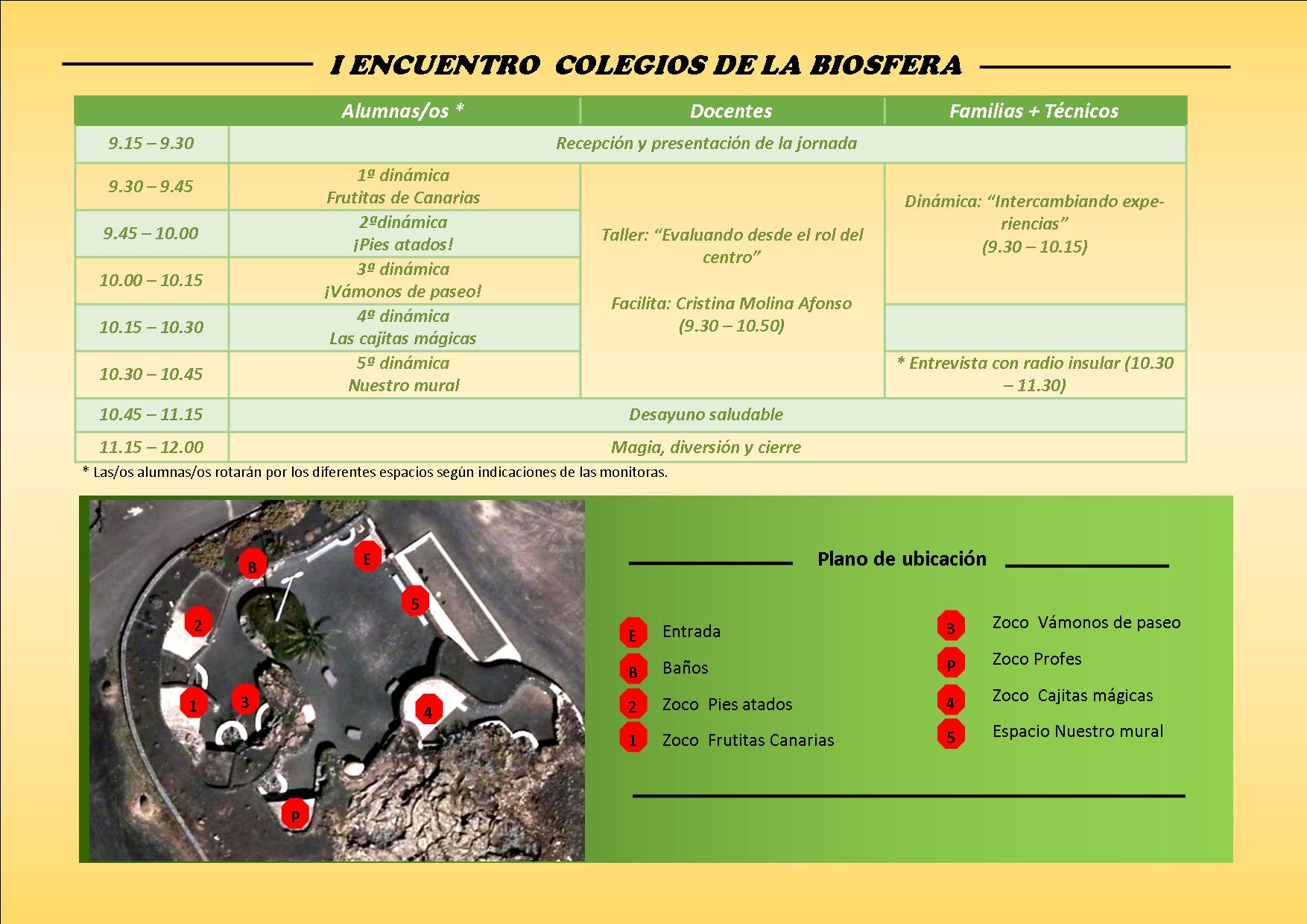 Programa - I Encuentro Colegios de la Biosfera